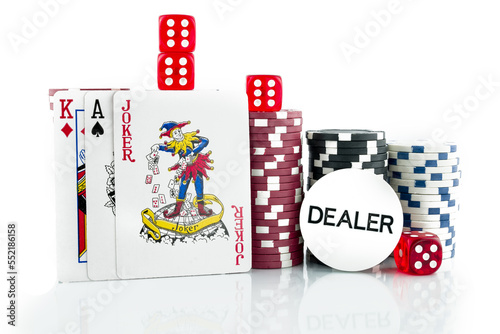 Canvas Print Stacks of poker chips as a background,Colorful casino chips