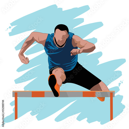 jump hurdles jump and run fast