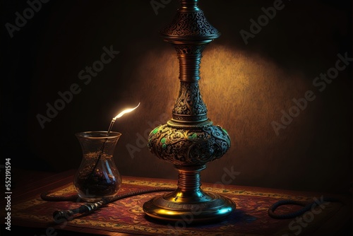 Oriental Arabic hookah with...