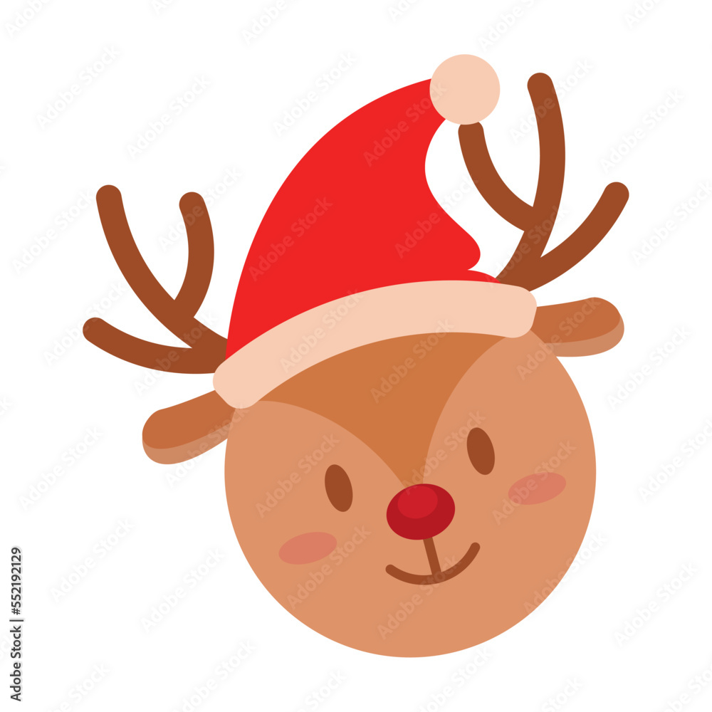 Isolated cute deer character avatar Vector Isolated cute deer character avatar Vector