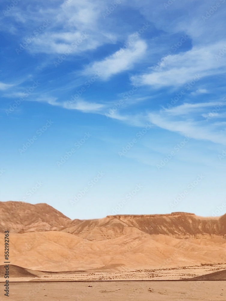 sand dunes in the desert clear sky 