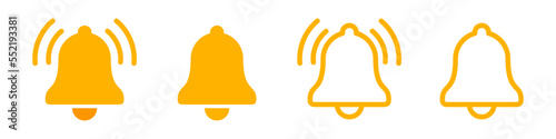 Notification bell icon set