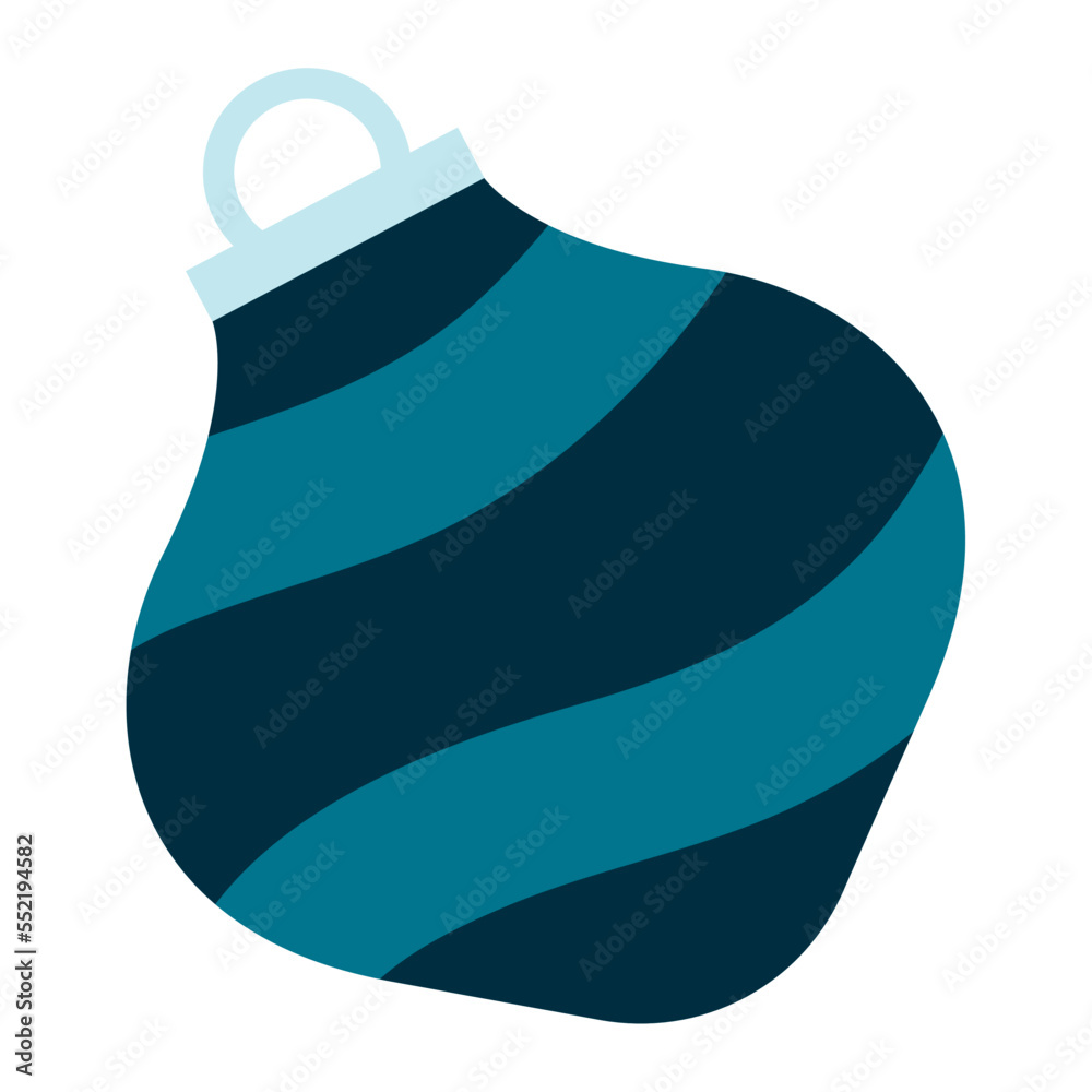 Isolated monochrome christmas ball icon Vector Isolated monochrome christmas ball icon Vector