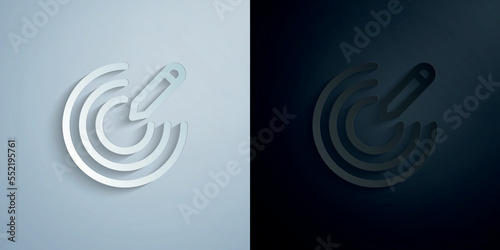 Pen creative create paper icon with shadow vector illustration