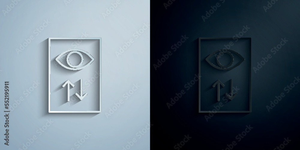 View statistics paper icon with shadow vector illustration View statistics paper icon with shadow vector illustration