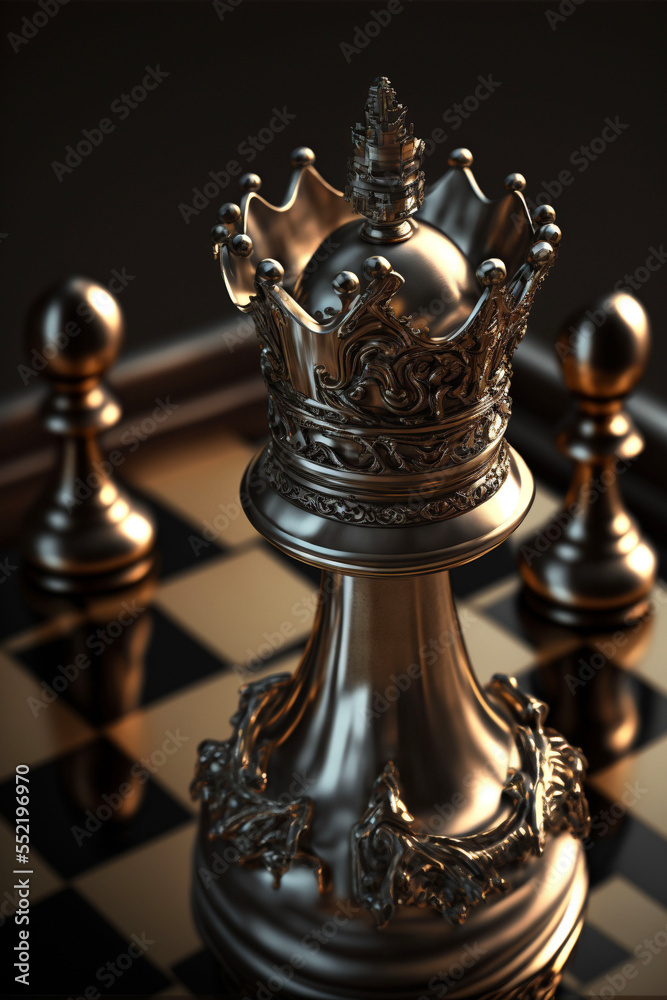 Premium Photo  Chess king on chess board game with chess figures ai  generated