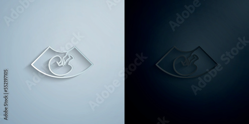 Artificial insemination, baby paper icon with shadow vector illustration photo