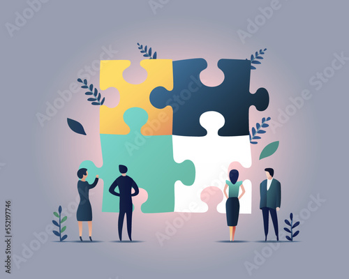 People teamwork group, start up idea, social work strategy. Vector