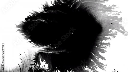 abstract background reveal horror paranormal background artistic grunge artistic flow splatter texture overlay spread inkblot effect grimy creepy intro black and white