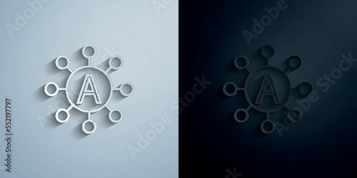 A vitamins paper icon with shadow vector illustration