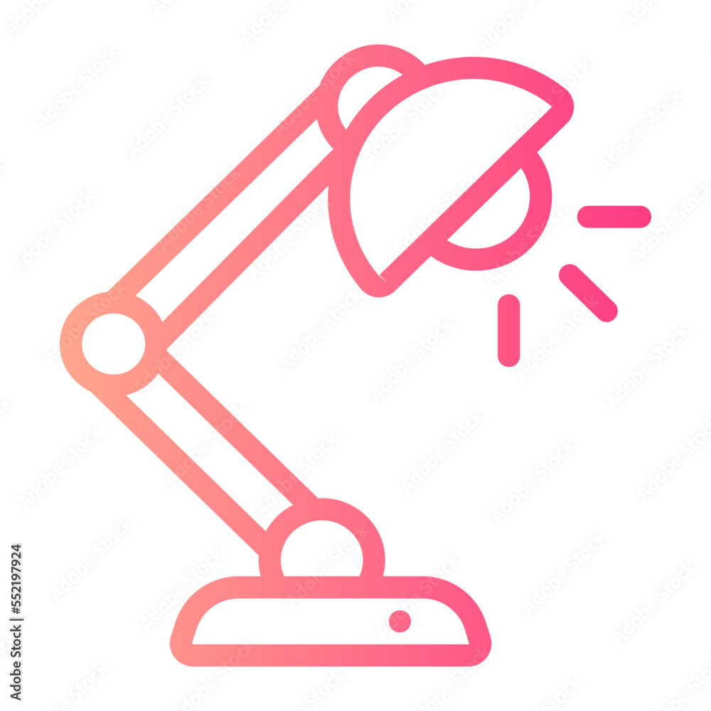 desk lamp gradient icon desk lamp gradient icon