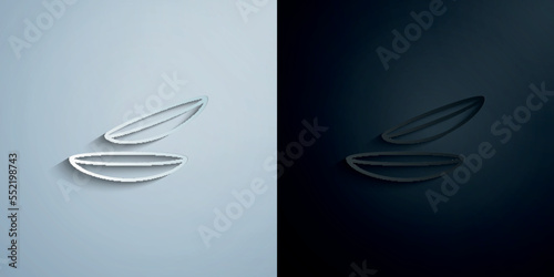 Ophthalmic lenses paper icon with shadow vector illustration