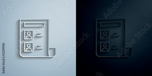 Newspaper, magazines paper icon with shadow vector illustration