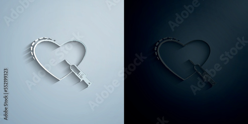 Reanimation paper icon with shadow vector illustration