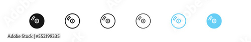 CD disc icon. DVD disk sign. Vinyl disc symbol. Record music icons. Vector sign.
