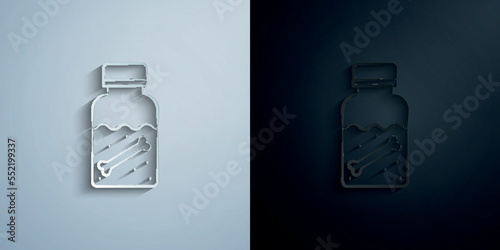 Dipple paper icon with shadow vector illustration