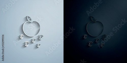 Gravitons paper icon with shadow vector illustration