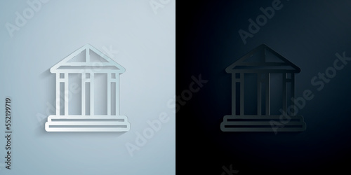 Pantheon paper icon with shadow vector illustration