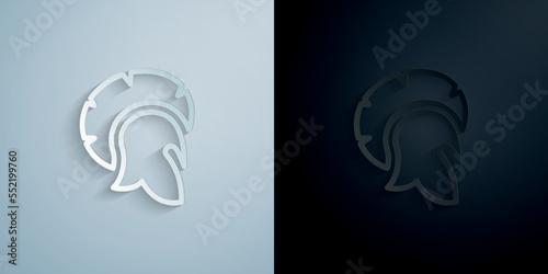 Spartacus, hat paper icon with shadow vector illustration