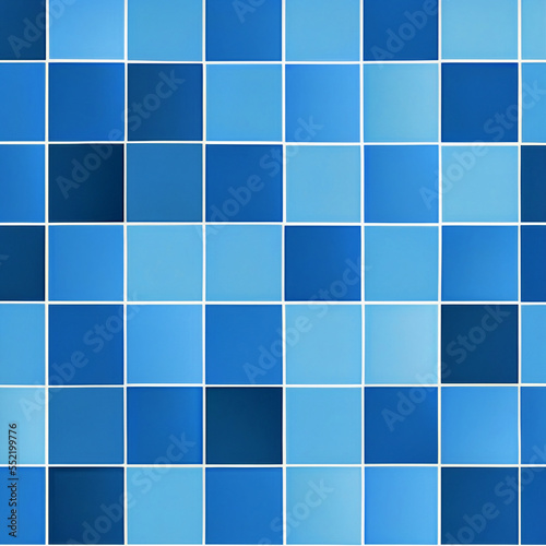 blue mosaic tiles  background with squares