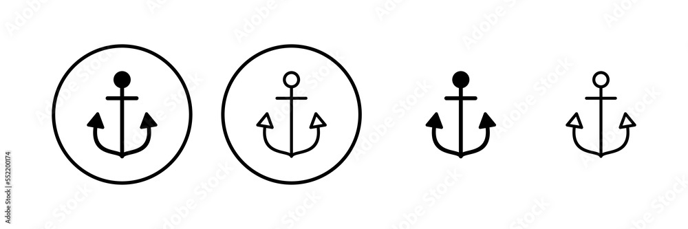 Anchor icon vector illustration. Anchor sign and symbol. Anchor marine icon.