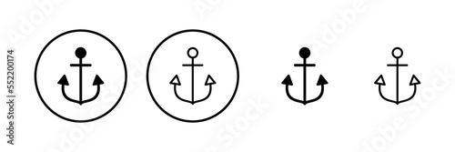 Anchor icon vector illustration. Anchor sign and symbol. Anchor marine icon.