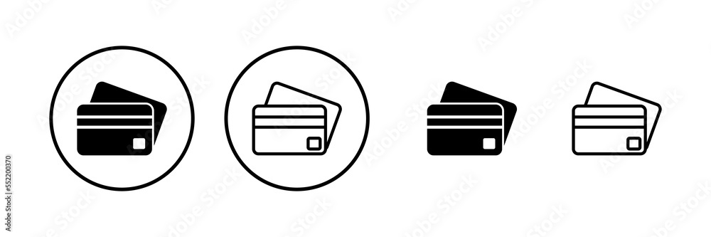 Credit card icon vector illustration. Credit card payment sign and symbol Credit card icon vector illustration. Credit card payment sign and symbol