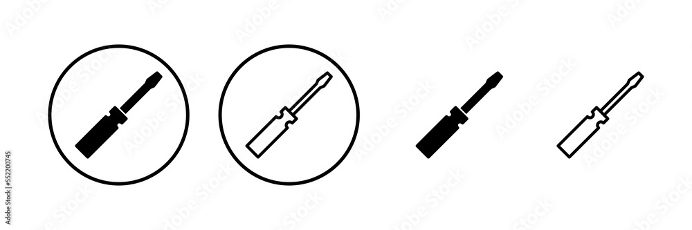 Screwdriver icon vector illustration. tools sign and symbol Screwdriver icon vector illustration. tools sign and symbol