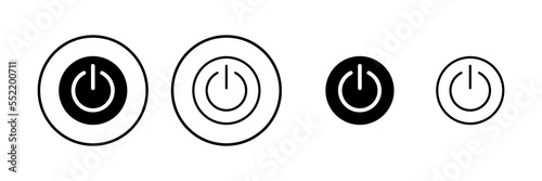 Power icon vector illustration. Power Switch sign and symbol. Electric power