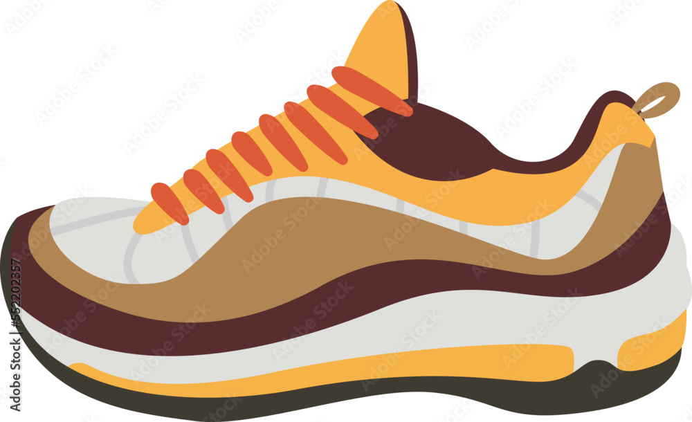 Trendy shoe pair flat icon Fashionable and comfortable sneakers Trendy shoe pair flat icon Fashionable and comfortable sneakers