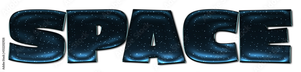 Naklejka premium Space Text Sternenhimmel