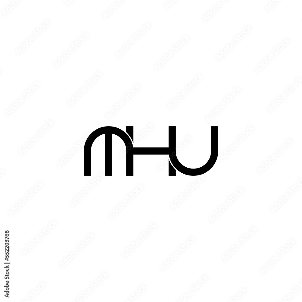 mhu letter initial monogram logo design mhu letter initial monogram logo design