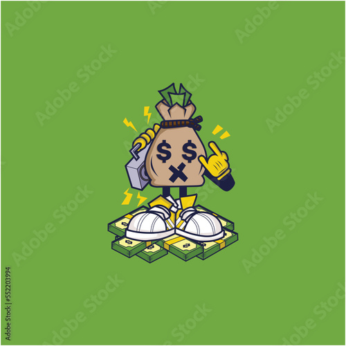 money bag character