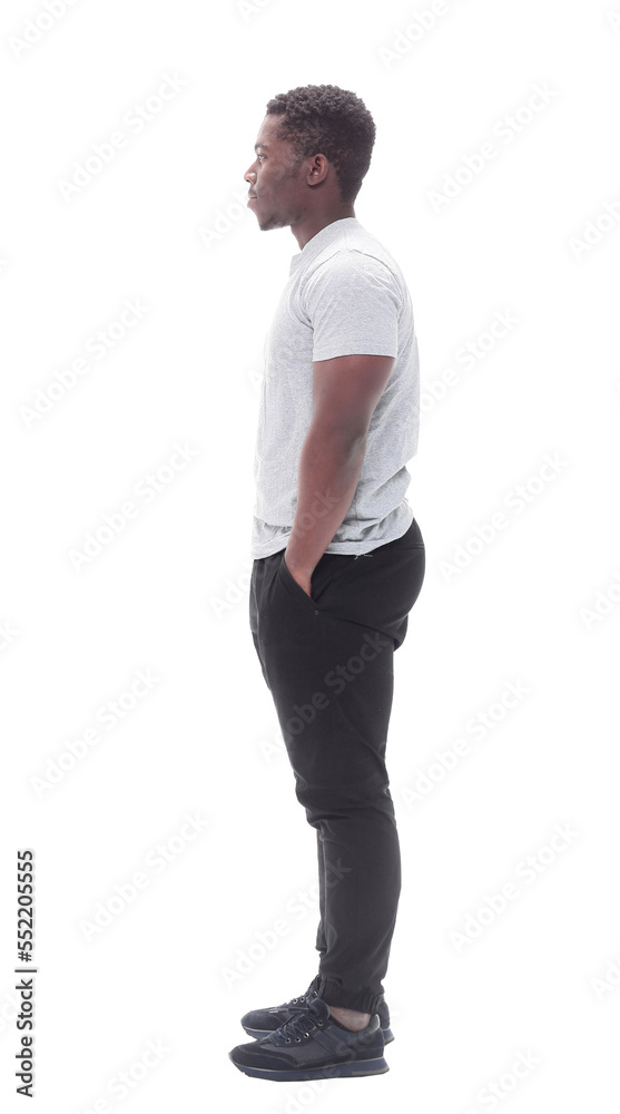 smiling guy in a white t-shirt. isolated on white smiling guy in a white t-shirt. isolated on white