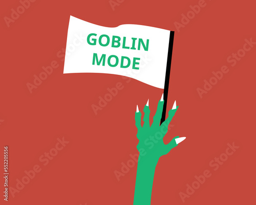 goblin mode or state of not caring or being a slob and giving up
