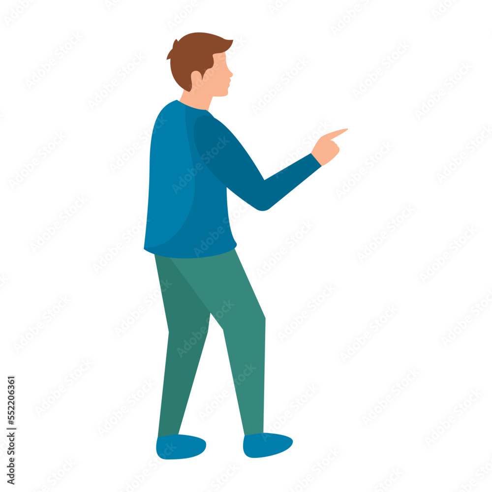 Isolated abstract colored male character Vector