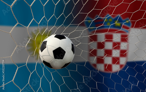 Football Cup competition between the national Argentine and national Croatia.