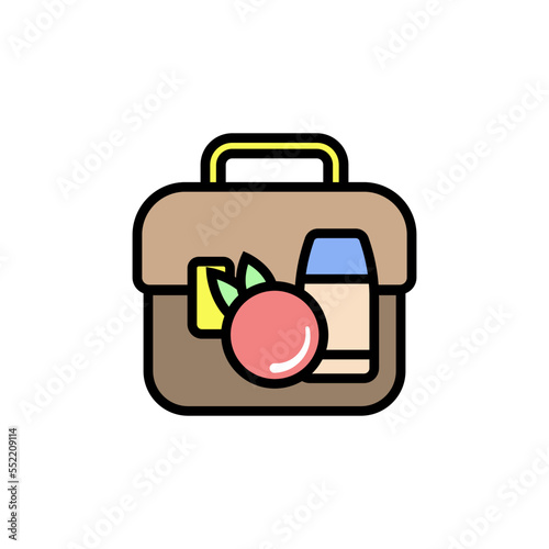 lunch box icon vector design templates