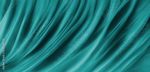 An abstract green, turquoise background featuring flowing, fluid shapes and a vibrant, playful color scheme. Perfect for adding a touch of energy and excitement to any project. Generative AI