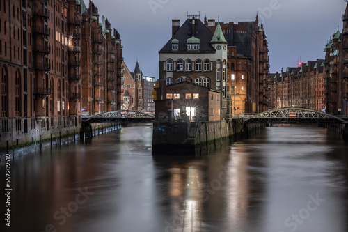 Speicherstadt is the historic district in Hamburg and a UNESCO World Cultural Heritage
