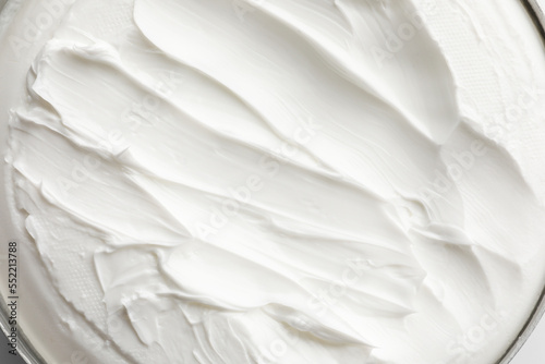 Fototapeta Naklejka Na Ścianę i Meble -  Texture of white facial cream, top view