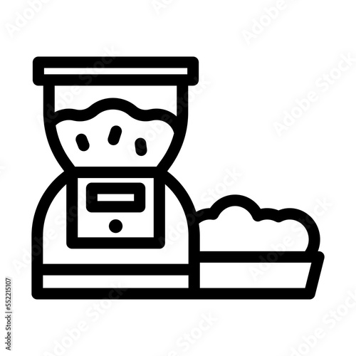 pet feeder line icon illustration vector graphic