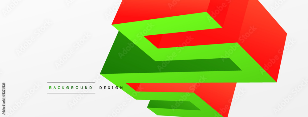 3d line geometric creative abstract background. Trendy techno business template for wallpaper, banner, background or landing