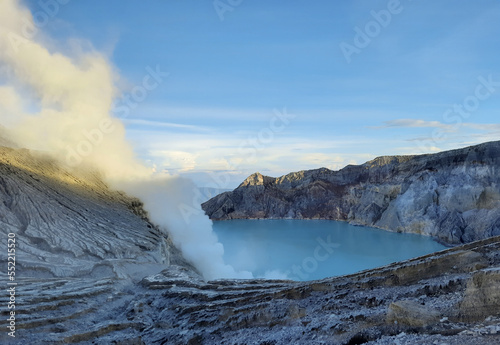 Amazing landscape around Ijen crater in banyuwangi, east java, indonesia.