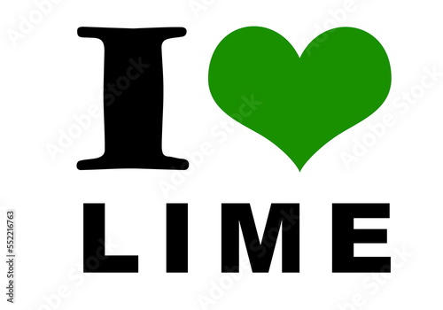 I love lime text on white
