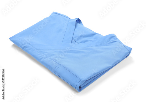 Light blue medical uniform isolated on white