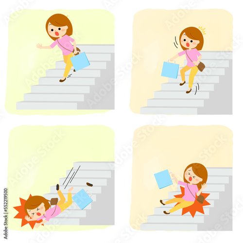 階段でのアクシデントセット