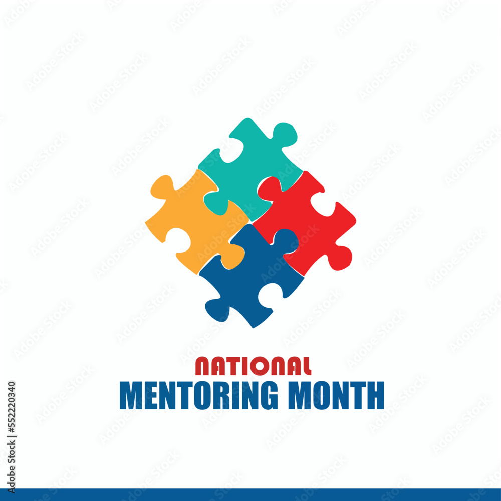 Vector Illustration of National Mentoring Month. Simple and Elegant Design Vector Illustration of National Mentoring Month. Simple and Elegant Design