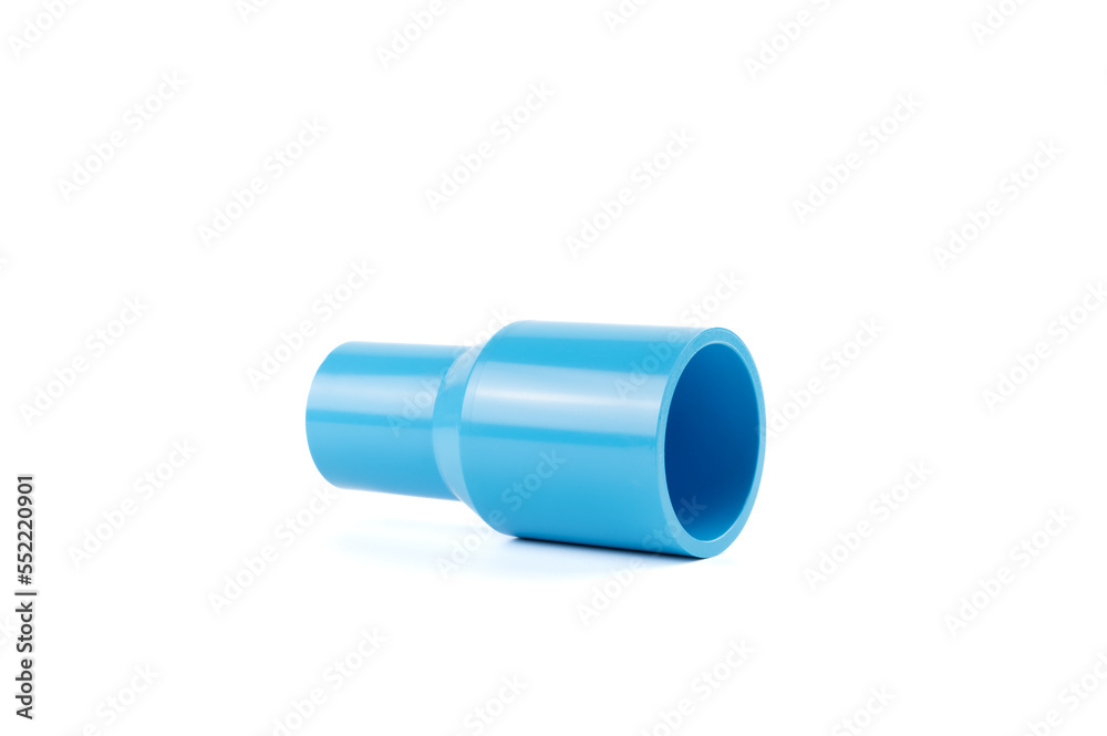 Straight joints that are small and large, the material is blue plastic PVC. Straight joints that are small and large, the material is blue plastic PVC.