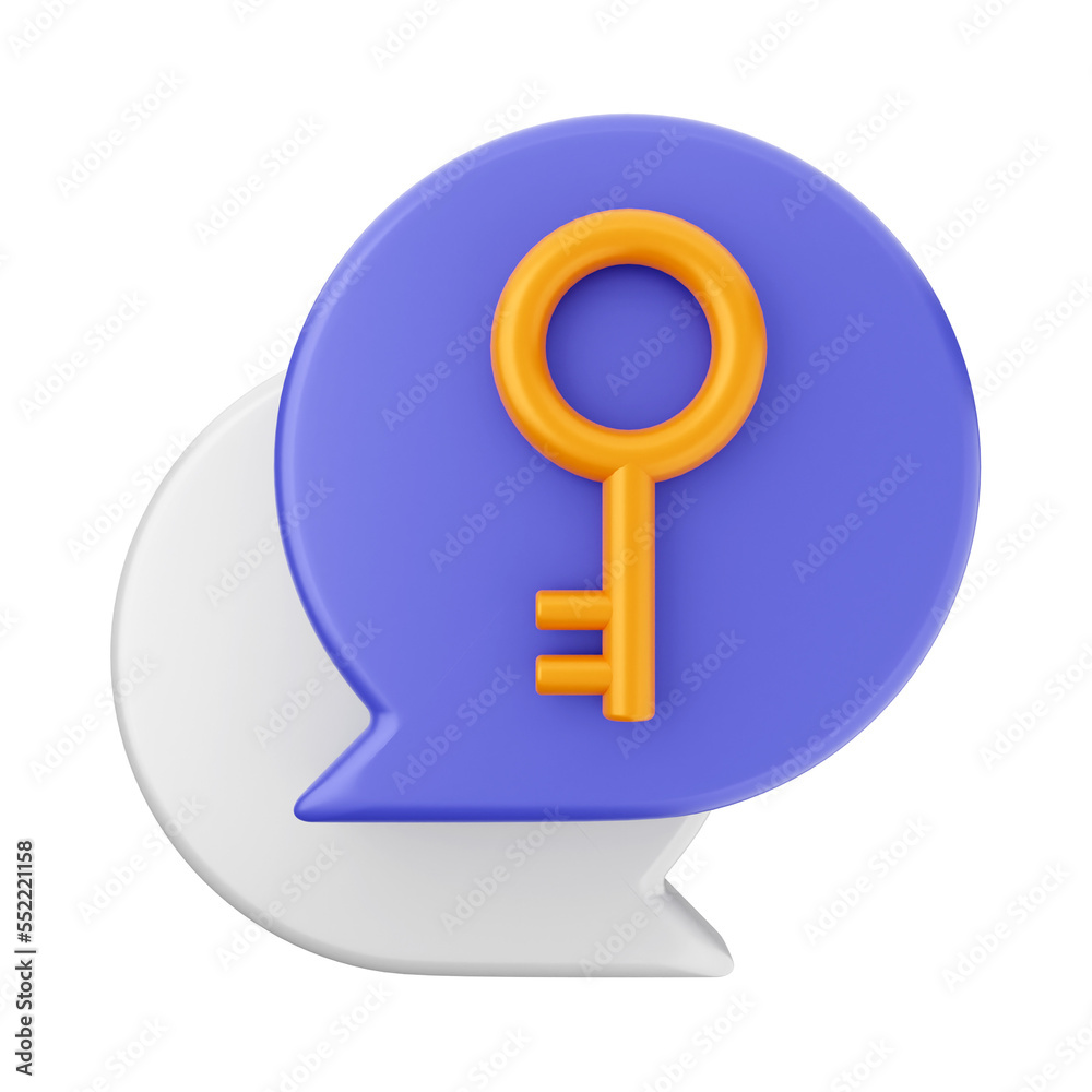 chat bubble icon illustration 3d render chat bubble icon illustration 3d render